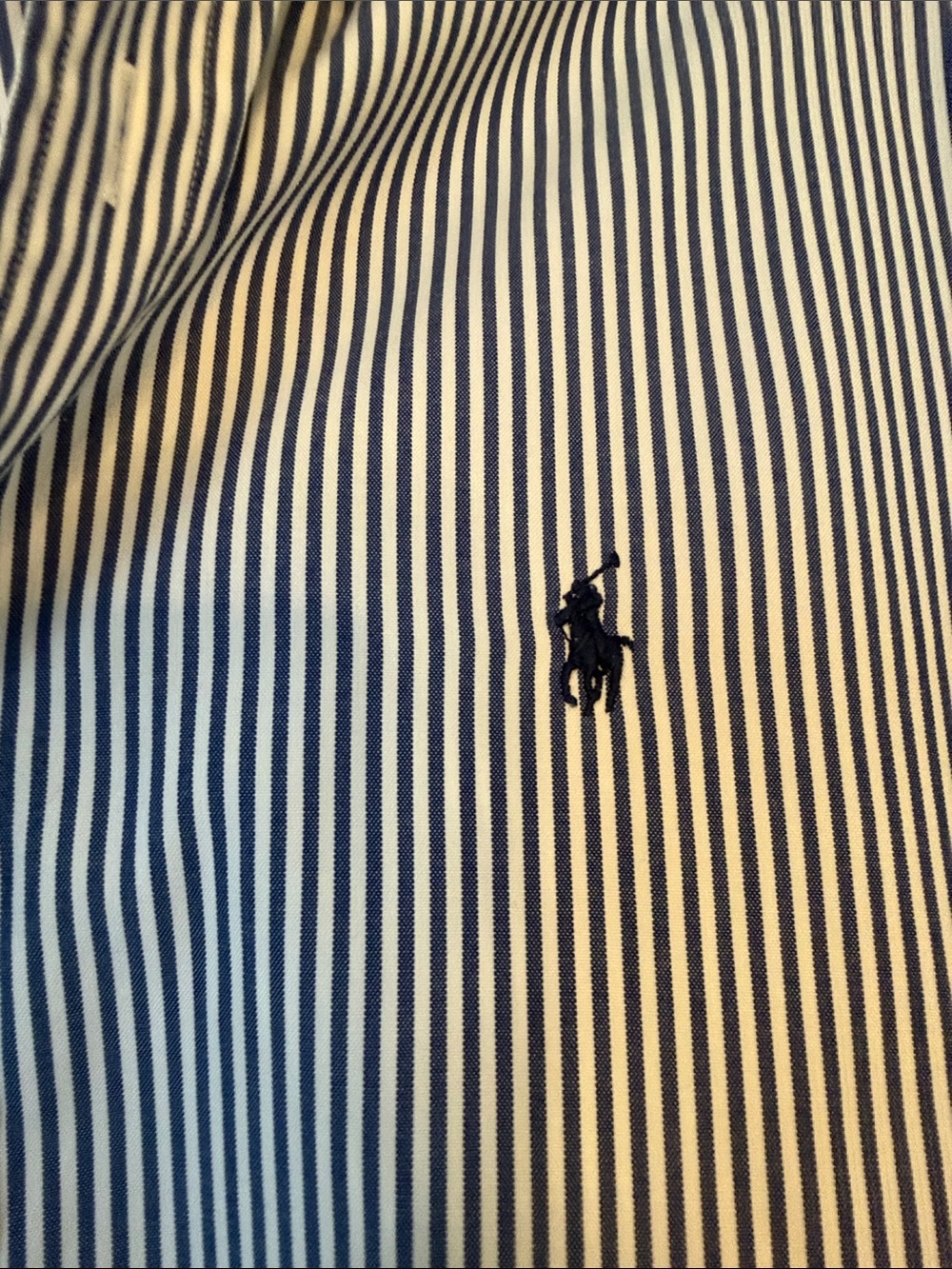 Polo by Ralph Lauren Navy and White Striped Classic Fit Shirt - Picture 3 of 10